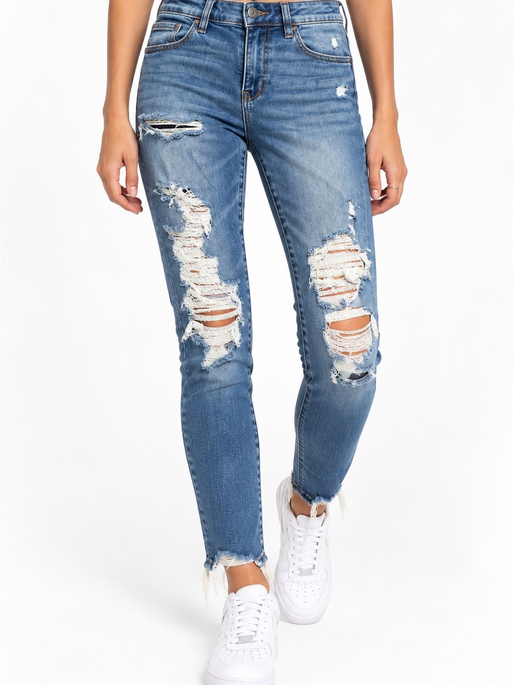 American Eagle Distressed Ripped Skinny Jeans Size 8